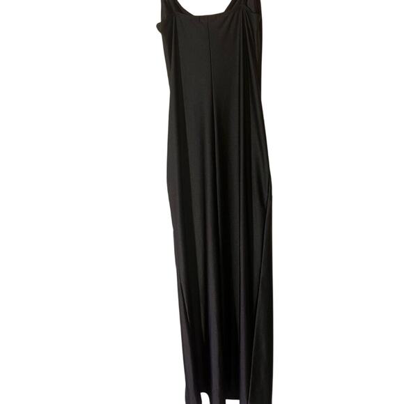 Popular 21 Sleek Black Bodycon Full Length W/ Side Slit Women’s Large - Picture 5 of 7